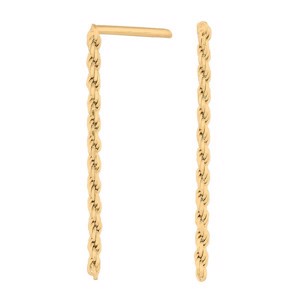 Nordahl Jewellery - BORG52 ørestikker i forgyldt sølv m. kæder 325 704-3